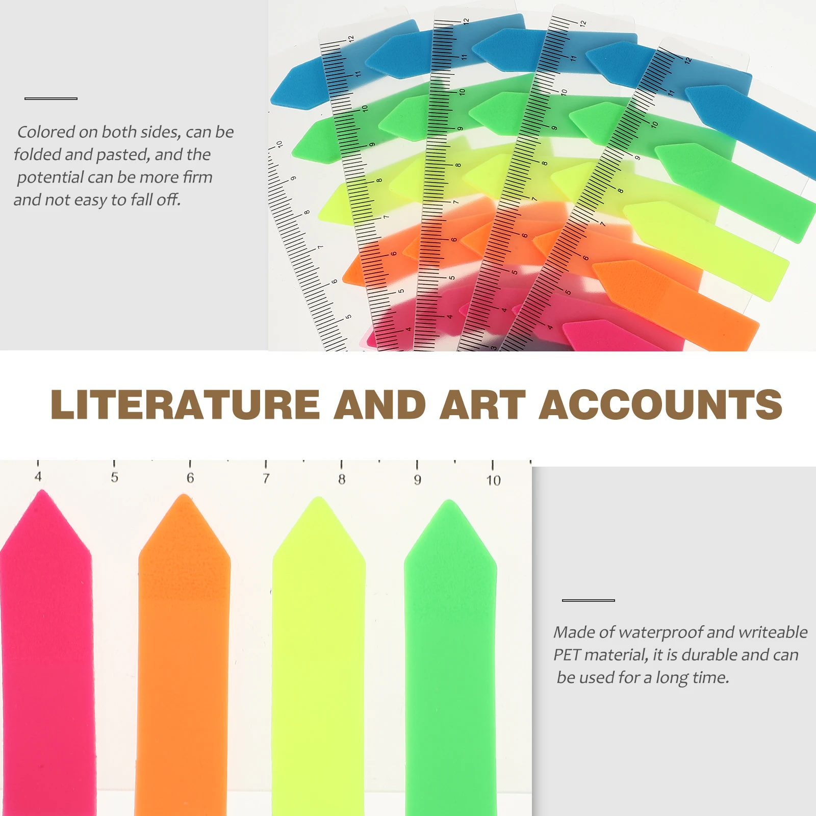 10 قطع من علامات تبويب كتب الحيوانات الأليفة المقاومة للماء، ملاحظات الطالب القابلة للتمزيق، شارات تصنيف الأعلام الصغيرة