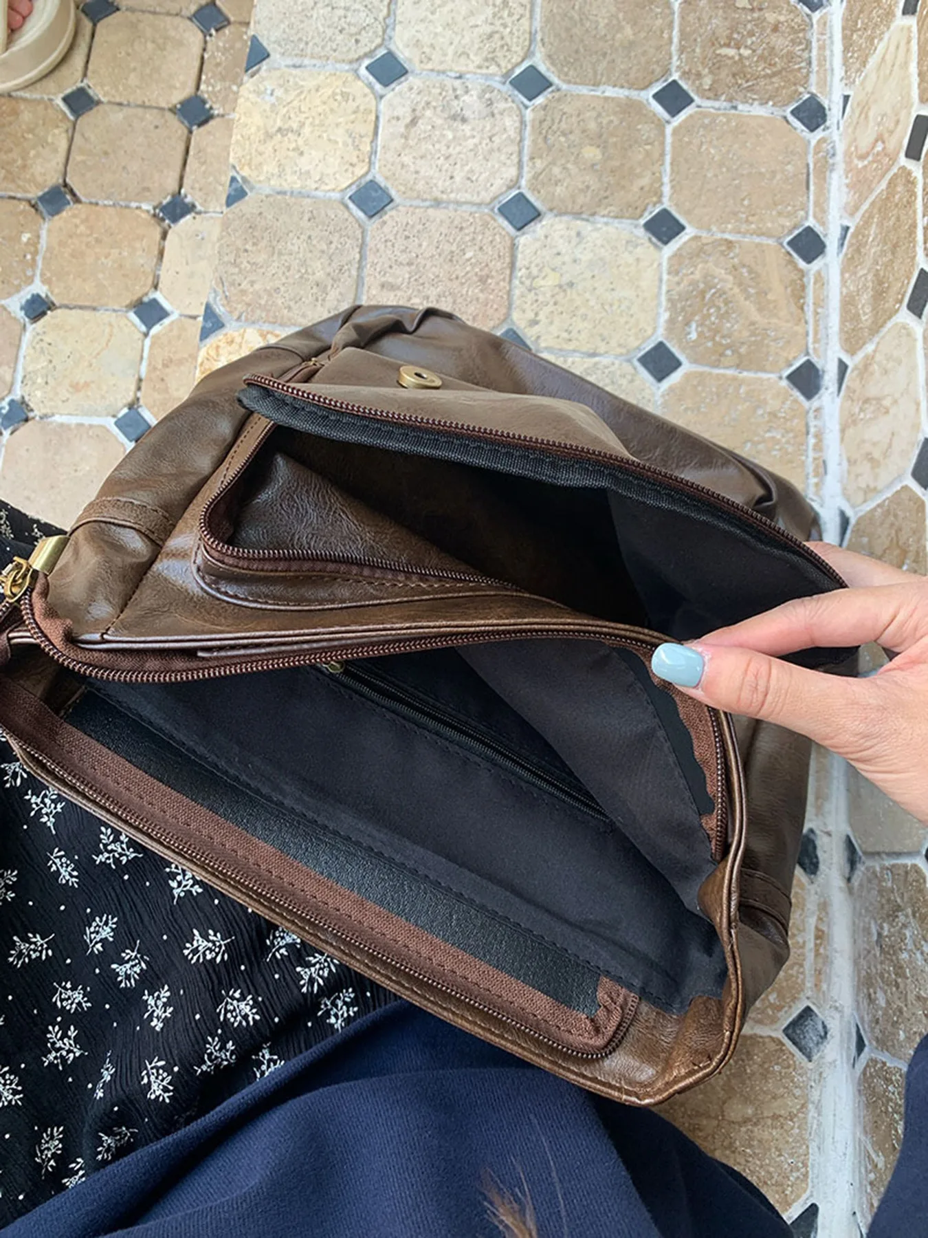 حقيبة ظهر كلاسيكية للنساء، حقيبة مدرسية من الجلد الناعم، حقيبة ظهر جامعية بسيطة، حقيبة كتب كاجوال، ظهر عمل مكتبي قديم #5