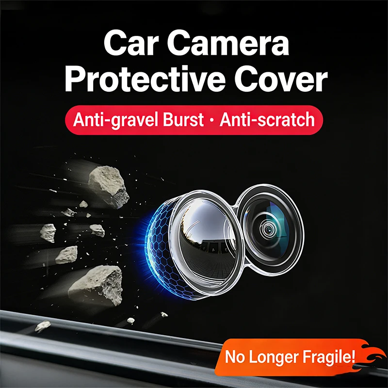 Protetor Transparente para Lente de Câmera de Carro, Capa Universal para Câmera Frontal 360 °   Kit de Proteção de Lente Completo em PC