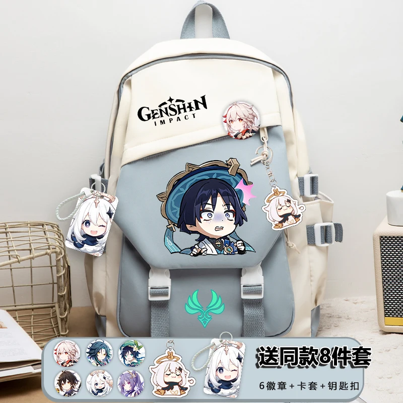 Anime Genshin Impact Wanderer Backpack School Bag Balladeer Ancient Student Casual Large Fashion Genshin Impact Shoulder Bags