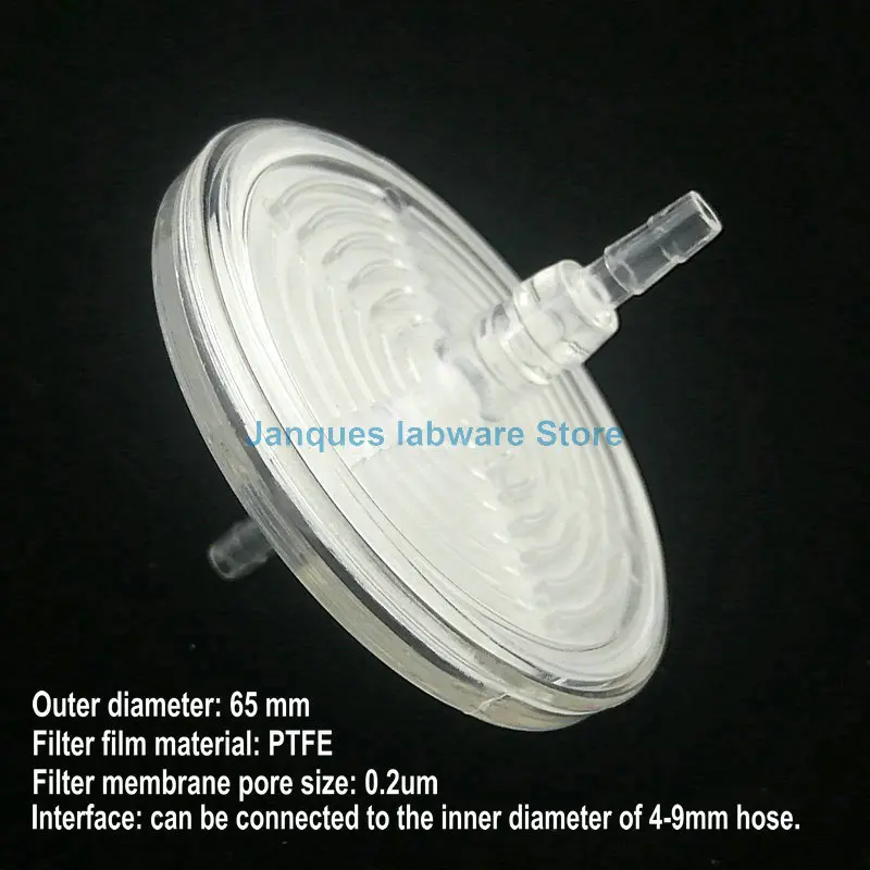 5pcs/lot 65mm Disc Type precision filter with 0.2um PTFE membrane Used for oxygen - making machine suction machine