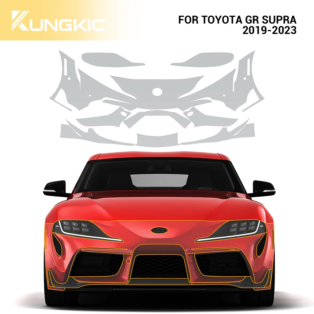 

for Toyota GR SUPRA 2019- 2021 2022 2023 TPU Body Film Doors Front Bumper Trunk Sticker AccessoriesCar Invisible Transparent