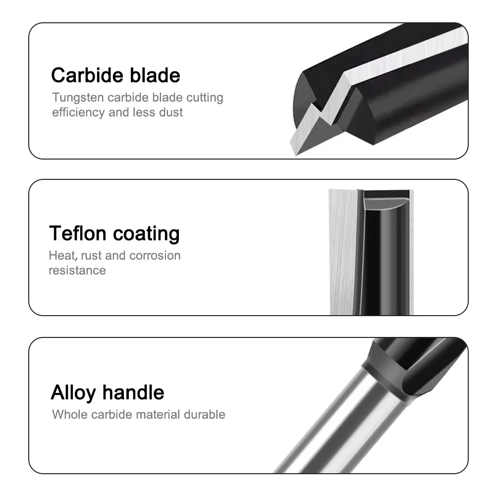 11/2인치 샹크 연장형 클리닝 바텀 라우터 비트 나선형 직경 16mm17mm18mm 조각기 목공 밀링 커터