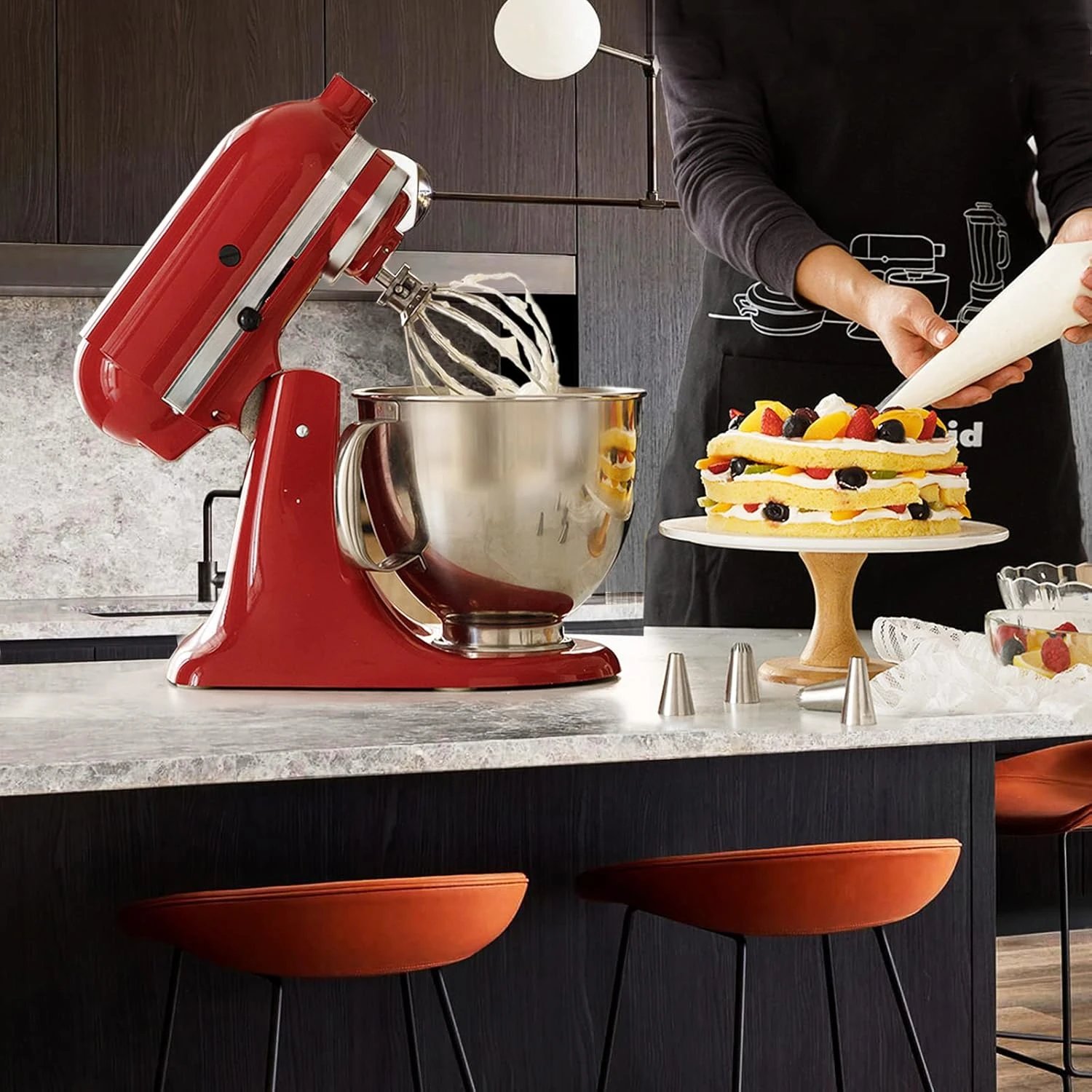 Stainless Steel Mixer bowl Fit for KitchenAid 6 QT Tilt-Head Mixer, Mixing Bowl with Handle.
