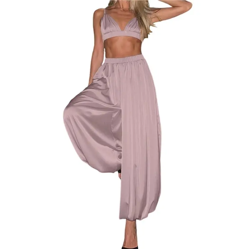 

NEW-Women 2 Piece Sets Spaghetti Tank Top Pants