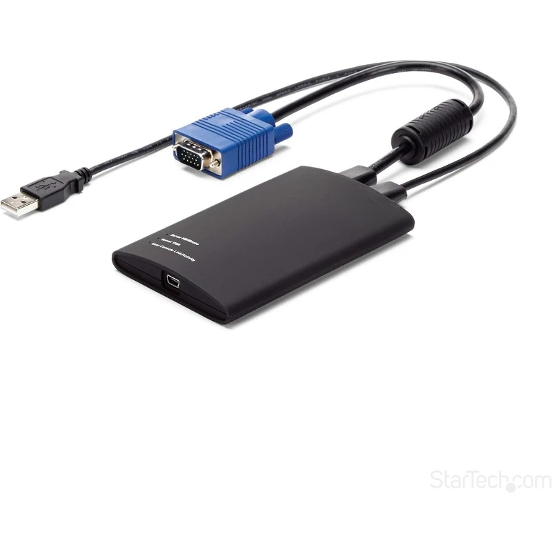 Portable Laptop Crash Cart Adapter for Server Management, USB/VGA KVM Console, Windows/Linux/MacOS - TAA