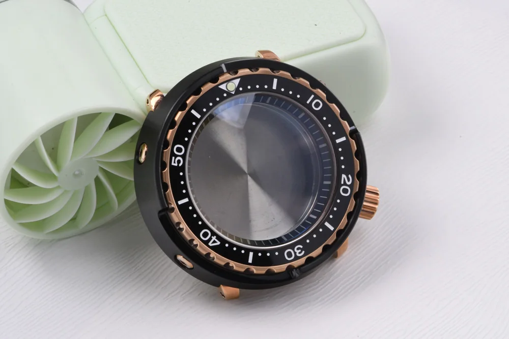 47mm Leuchtendes Uhrengehäuse 4,2 Uhr Edelstahl Saphirglas Taucheruhr für NH35/NH36 Automatikwerk – Detail 1