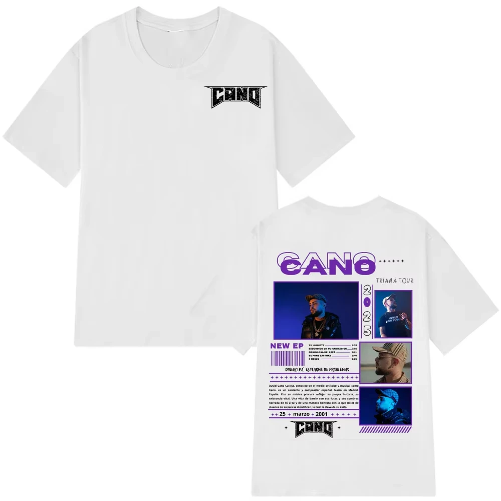 

Рэпер Cano Triana Tour 2025 футболка для мужчин и женщин модные винтажные футболки в стиле хип-хоп повседневная хлопковая футболка унисекс большого размера в стиле панк