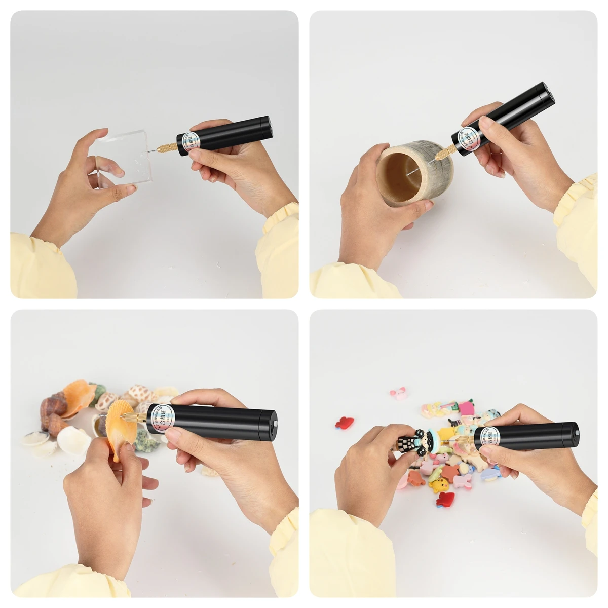 

USB Rechargeable Mini Electric Drill Household DIY Punching Machine for Epoxy Resin Jewelry Making Wood Craft Engraving Pen Tool