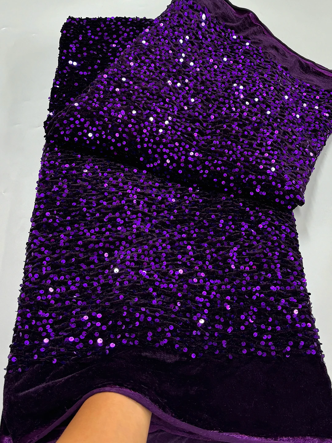 Latest African Velvet Lace Fabric 2024 High Quality Nigerian Velvet Lace Fabrics With Sequins French Velvet Lace For Women Dress