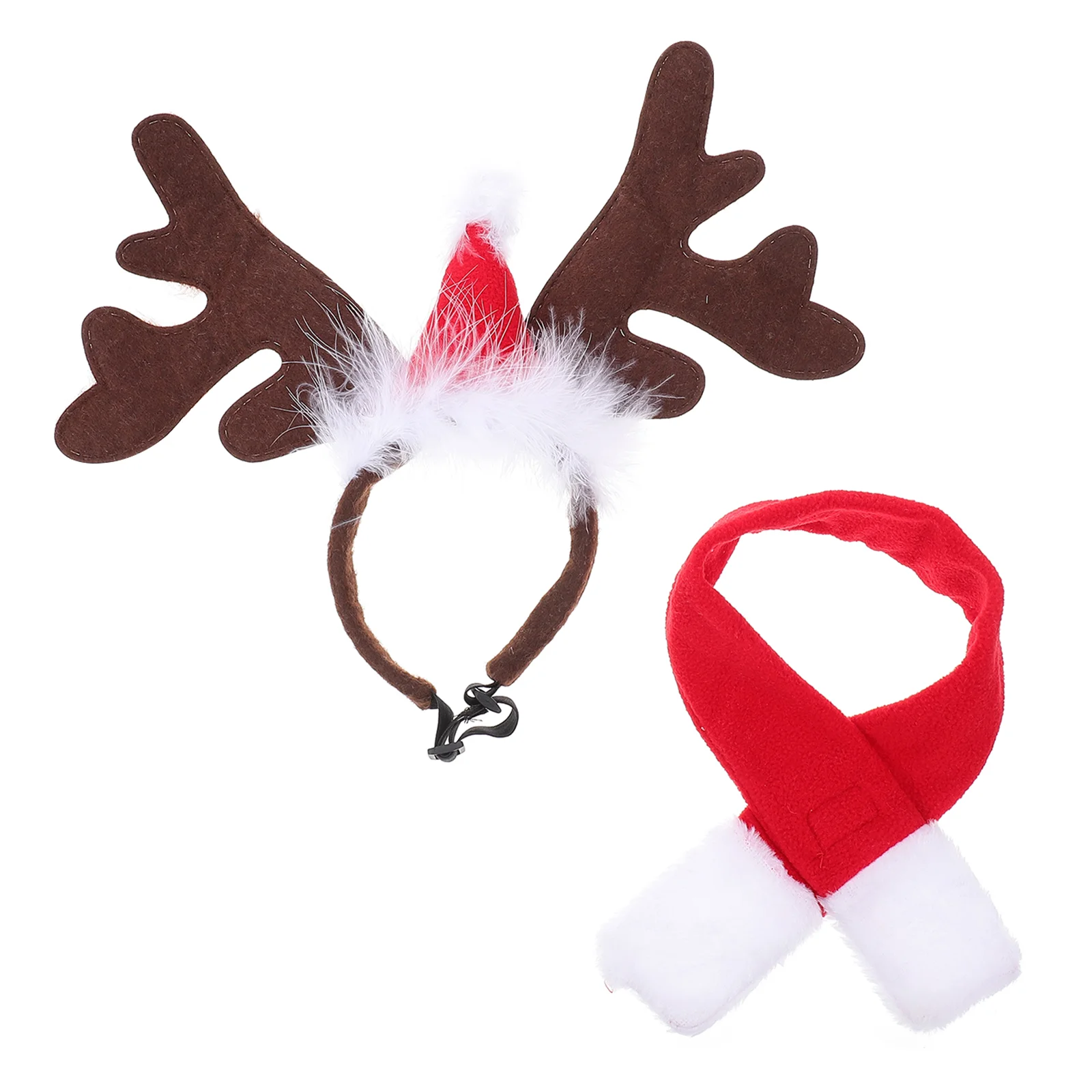 

Children's Headband Scarf Pet Neck Christmas Gifts Accessories Xmas Short Plush Dog Hair Accessory Headbands