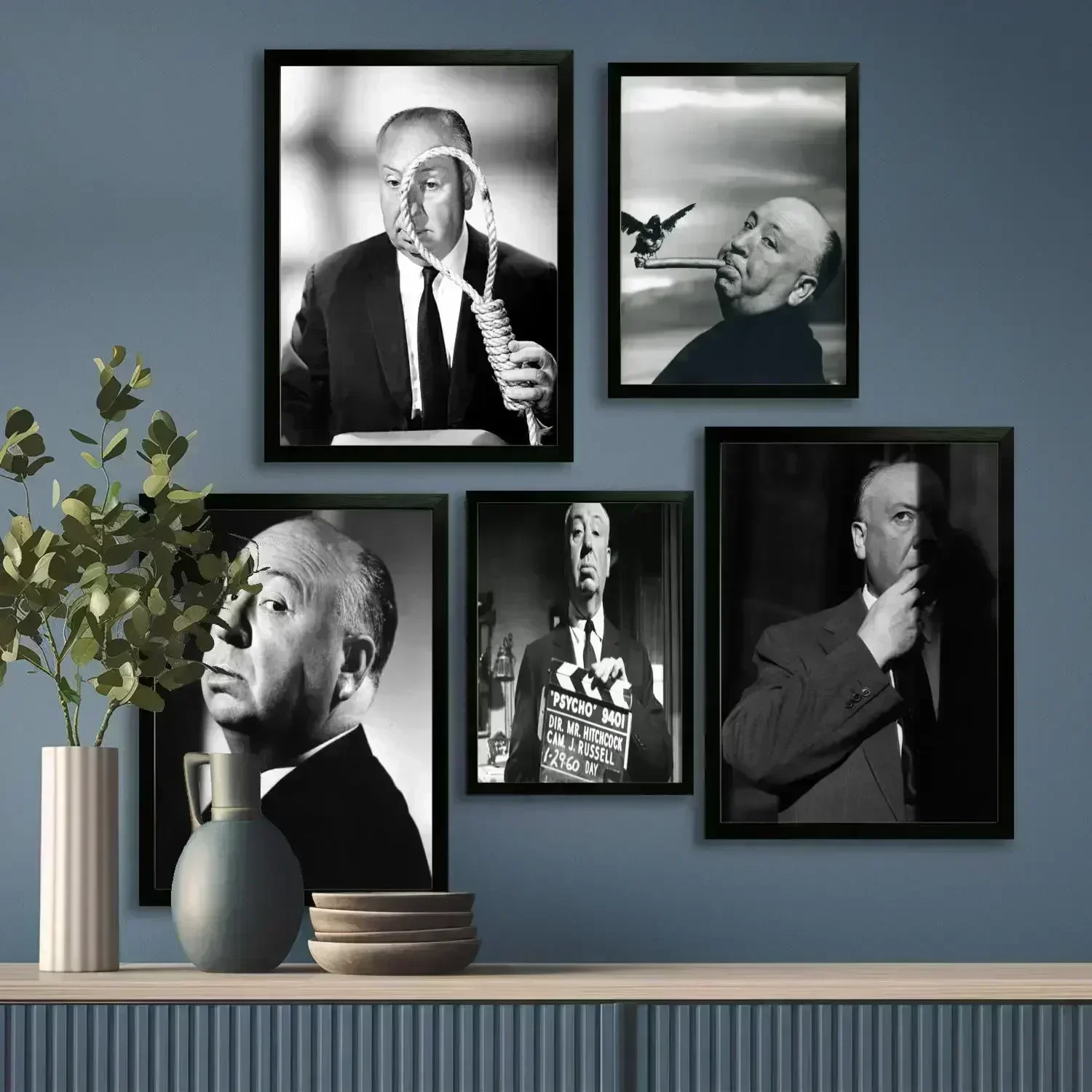 Альфред хитчкок холст художественный постер, настенное искусство, картина с принтом, современная семья, декор для спальни, постеры, декоративная живопись