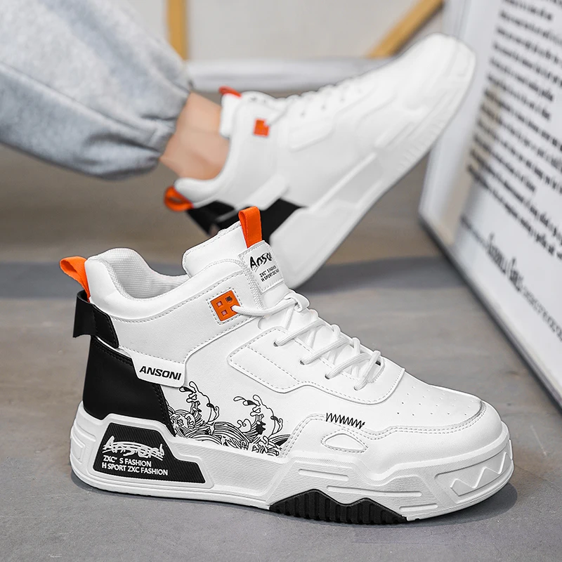 أحذية رجالية جديدة للفصول الأربعة أحذية غير رسمية عالية الجودة أحذية غير رسمية في الهواء الطلق مضادة للانزلاق لزيادة الارتفاع أحذية عمل مقاومة للاهتراء #5