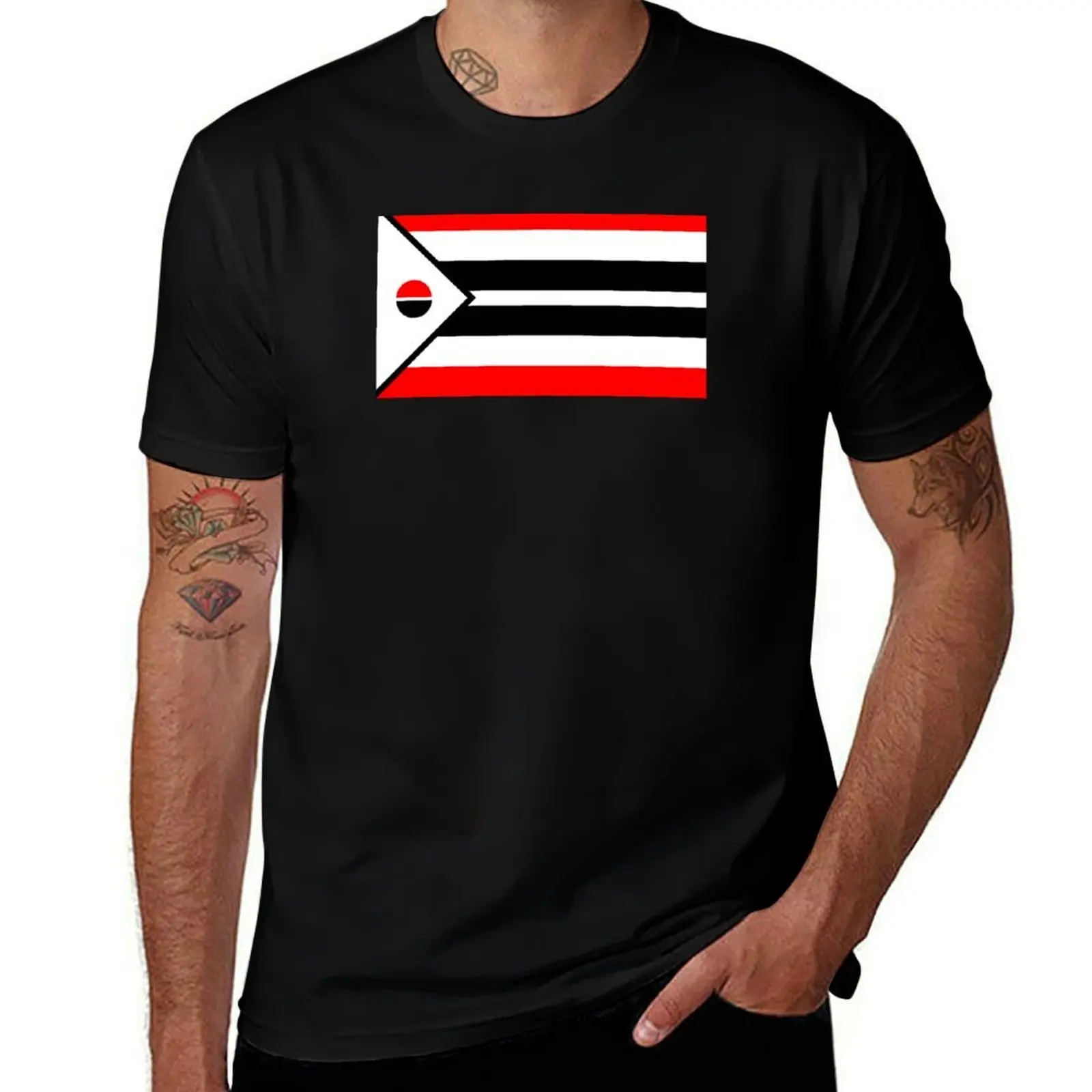 Arapaho Tribe Flag T-Shirt Basic Casual Wear Short Sleeve Top T-Shirt