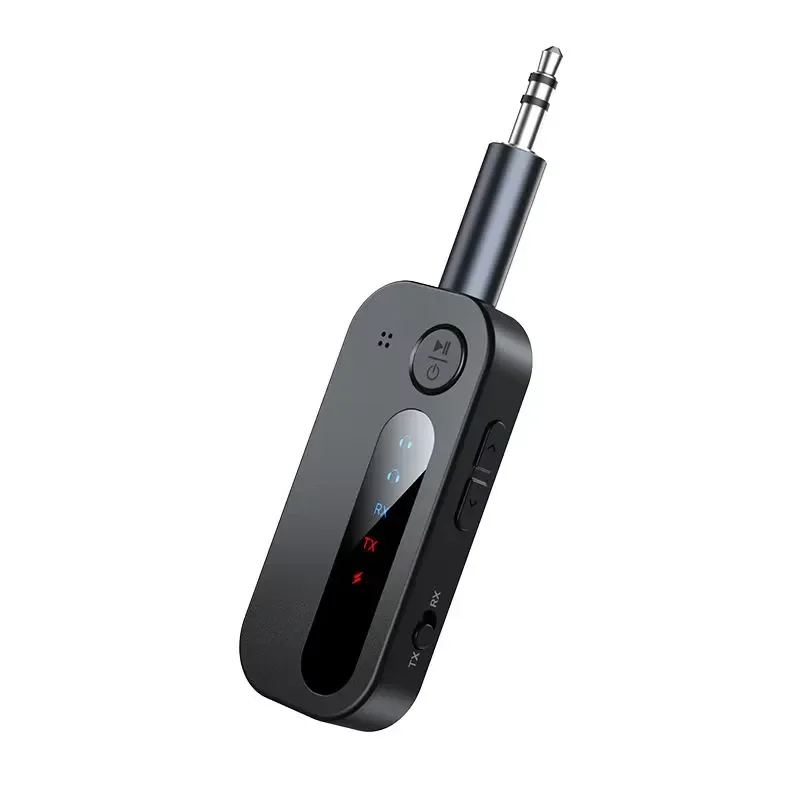 for 2 in 1 Bluetooth Audio Transmitter Receiver Dual Device Connection LED Indicator for Car Plane TV Headphones