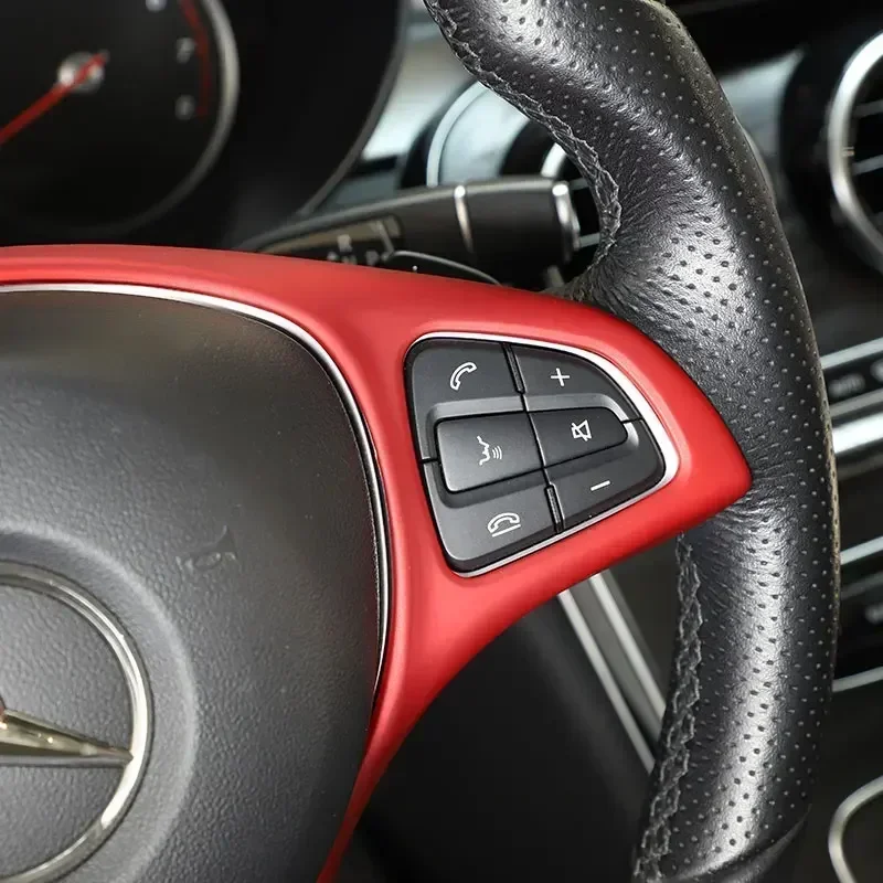 

Car Steering Wheel Decoration Frame Cover Trim Stickers Car Accessories For Mercedes Benz C E Class GLC CLA GLA W205 W213 X253