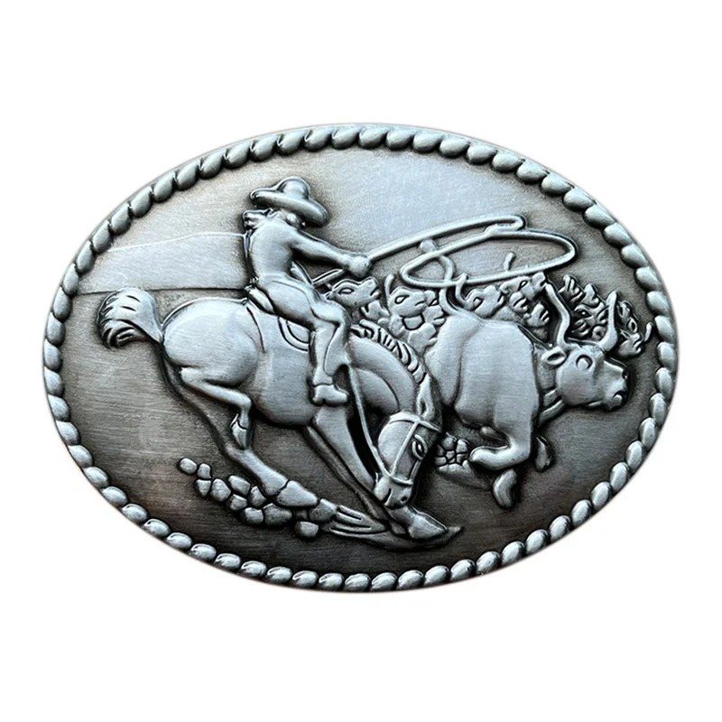 سبائك الزنك حزام الفروسية مشبك رعاة البقر الغربي