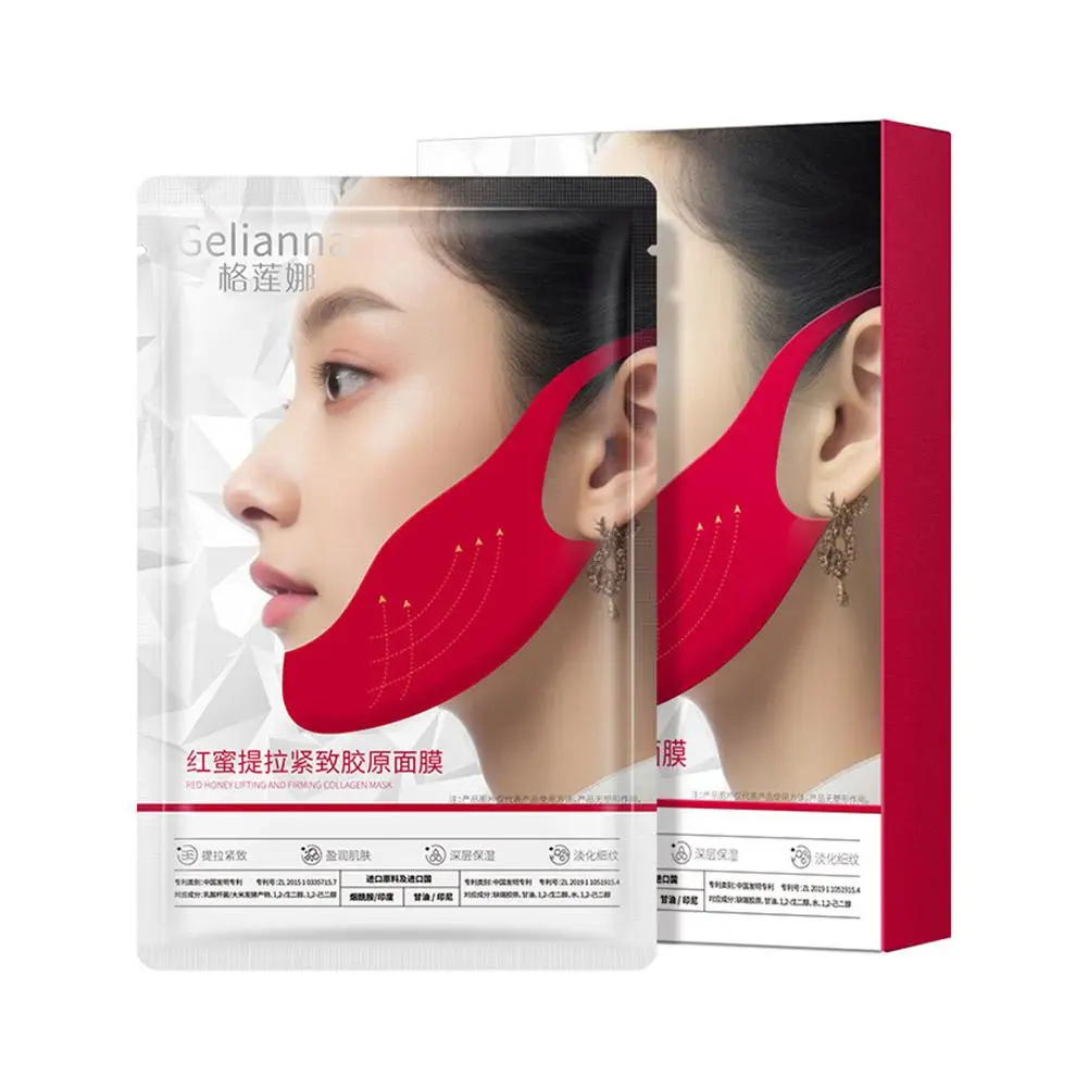 V-Line Lifting Mask Collagen Moisturizing Firming Facial Mask Double Ear-hook V Shape Cheek Mask Reduce Double Chin Face Care