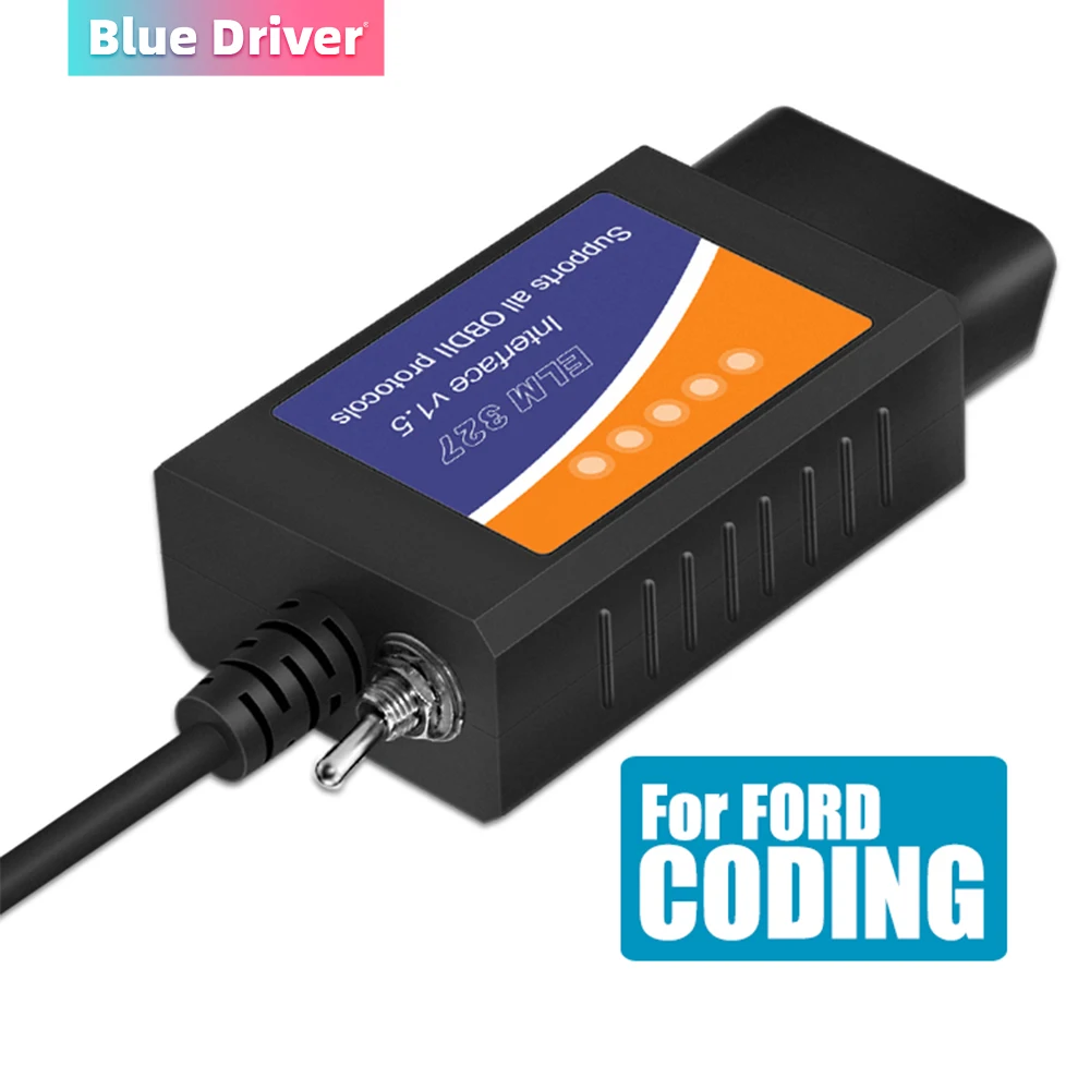 FORScan USB ELM327 V1.5 MS-CAN Switch OBD2 Scanner for Ford Automotive Coding Work with ELMconfig FoCCCus ELM 327 V1.5