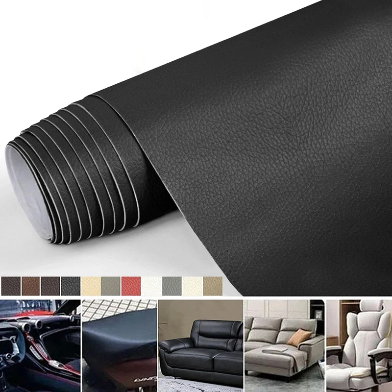 

Однотонная самоклеящаяся защитная пленка из кожи с текстурой личи, 58 см, утолщенная, износостойкая, для ремонта диванов, многофункциональная