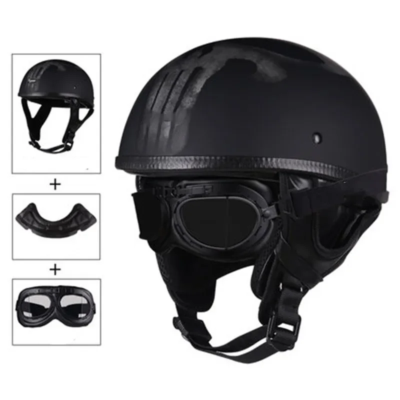 dot認証-レトロバイクヘルメット-モトヘルメット-スクーター-ヴィンテージ-ハーフフェイス-バイカー-オートバイ-クラッシュ-モトヘルメット-カスコ-モト-ce