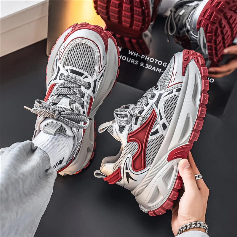 

2025 Новая модная повседневная спортивная дышащая мужская обувь на толстой подошве с увеличенным высотом и низким вырезом, удобная повседневная мужская обувь высокого качества