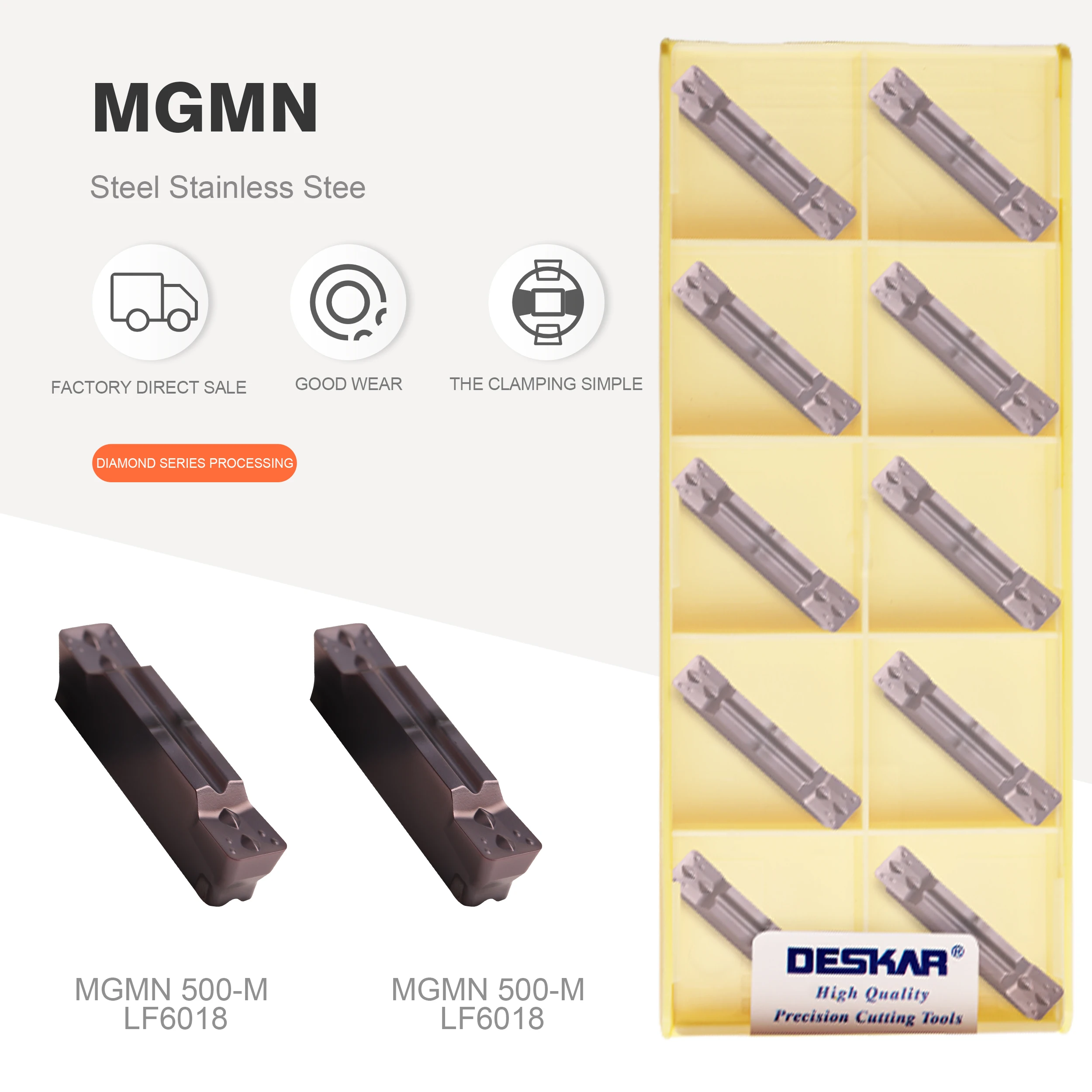 Original Mgmn150 200 250 300 400 500-g-m-t-h Lf6018 Ferramenta Cnc para Torneamento de Ranhuras de Alta Qualidade Deskar100