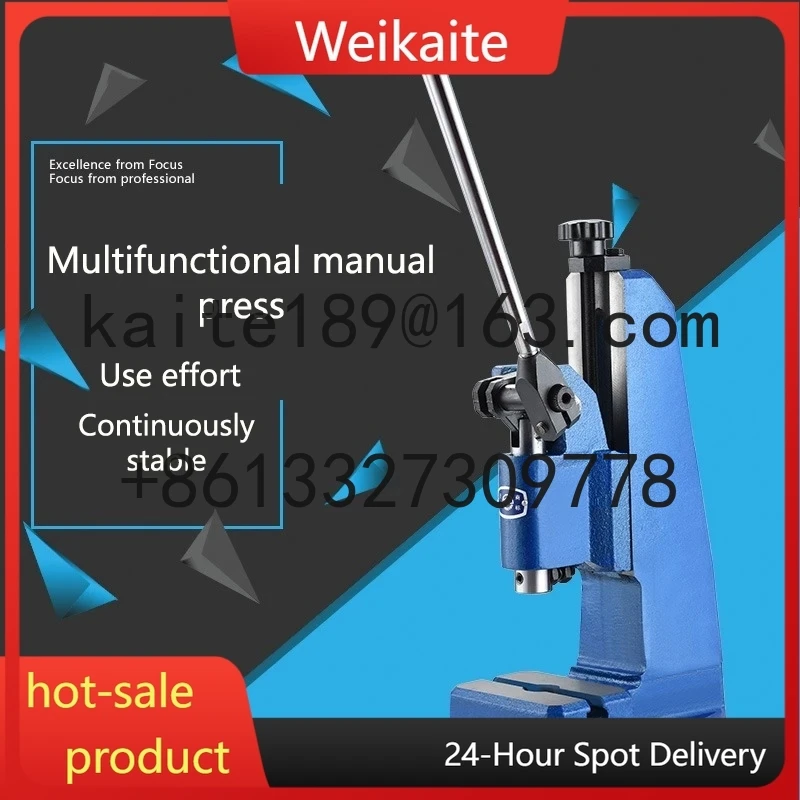 Precisie handmatige ponsmachine Handpersmachine Apparatuur Tafelblad Ponsas Pers Rillen Machine