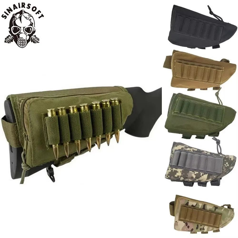 

Muti-functional Zipper Rifle Buttstock Cheek Rest Stock Can Load 12pcs Bullet Ammo Shell Mag Ammo Pouch Hunting Accessories