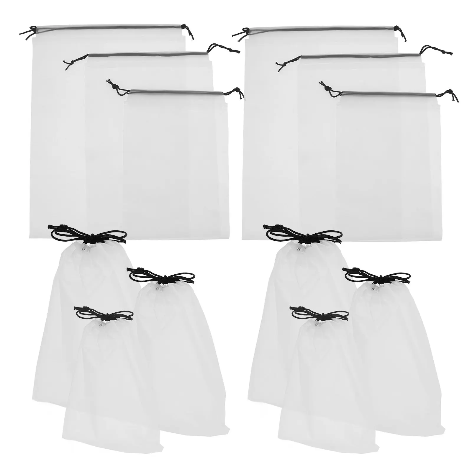 

12pcs Waterproof PE Drawstring Bags Travel Small Garment Storage Toiletry Swimsuit ganizing Clean Dirty Clothes Separating