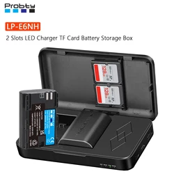 LP-E6NH LP-E6N LP-E6 Battery with Charger Case For Canon EOS R5 R6 90D 60D 70D 80D 5D II 5D III 5D IV 5Ds 6D 6D II 7D 7D Mark II