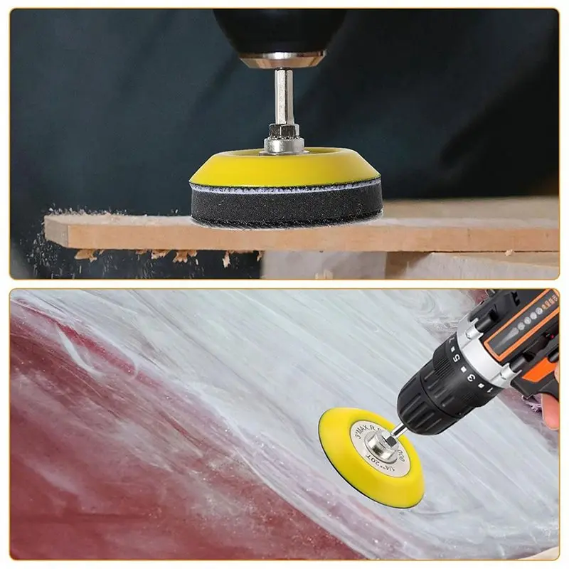 KYCOR-266 PCS 3 Inch Sanding Disc Drill Polishing Kit, 60-10000 Grits Sandpaper Buffing Pads With Hook And Loop Sanding Discs