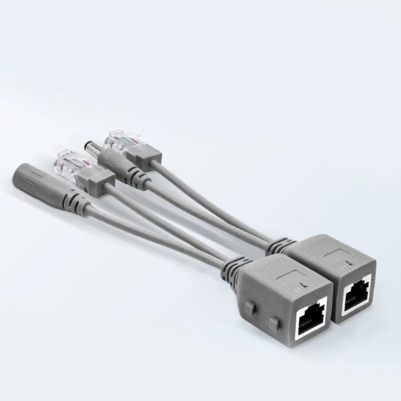 PVC Coating Passive POE Injector PoE Splitter for Secure Connection RJ45 Plugs