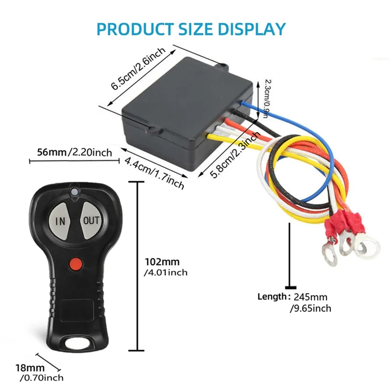 

Trending For Jeep ATV Handset Switch Controller 12V/24V Wireless Electric Winch Remote Control Switch Kit Winch Remote Receiver