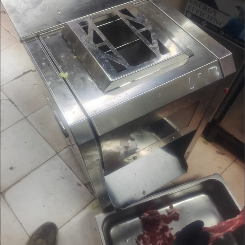 Commercial Vertical Electric Meat Slicer with Stainless Steel Shredder Vegetable and Sausage Cutter