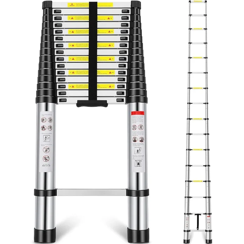 

20.3FT Telescoping Ladder, Telescopic Extension Ladder, Aluminum Alloy Folding Ladder Portable Multi-Purpose for Indoor Outdoor