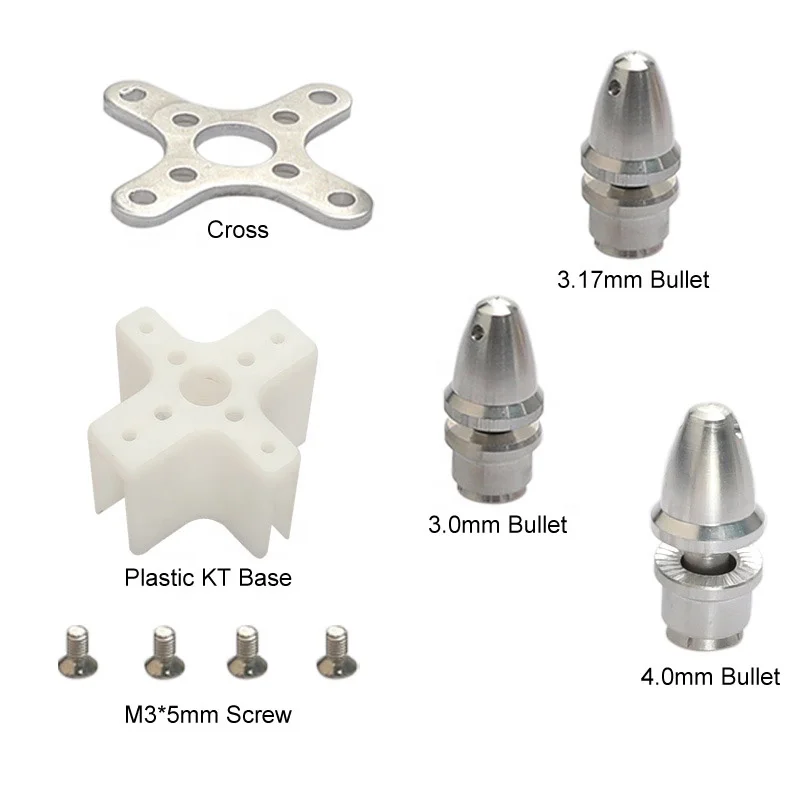 30PCSXXD A2212 A2217 A2208 3.0mm/3.17mm/4mm RC Aluminum Bullet Propeller Adapter Holder For Brushless Motor