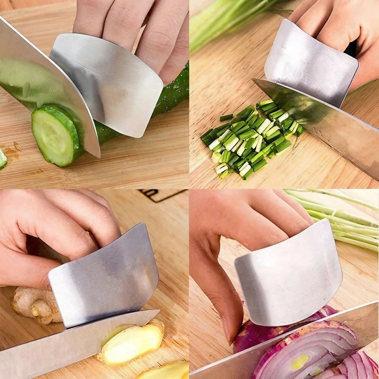 Stainless Steel Finger Guard Finger Hand Cut Hand Protector Knife Cut Finger Protection Tool Kitchen Knives & Accessories 1PC