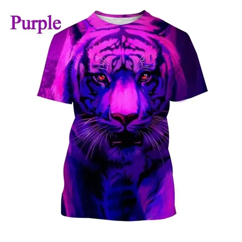 Tiger Totem 3D Printed Men's T-shirt Animal Pattern Summer Short Sleeve Trend Harajuku Polyester Oversized Casual Blazer Top Tee