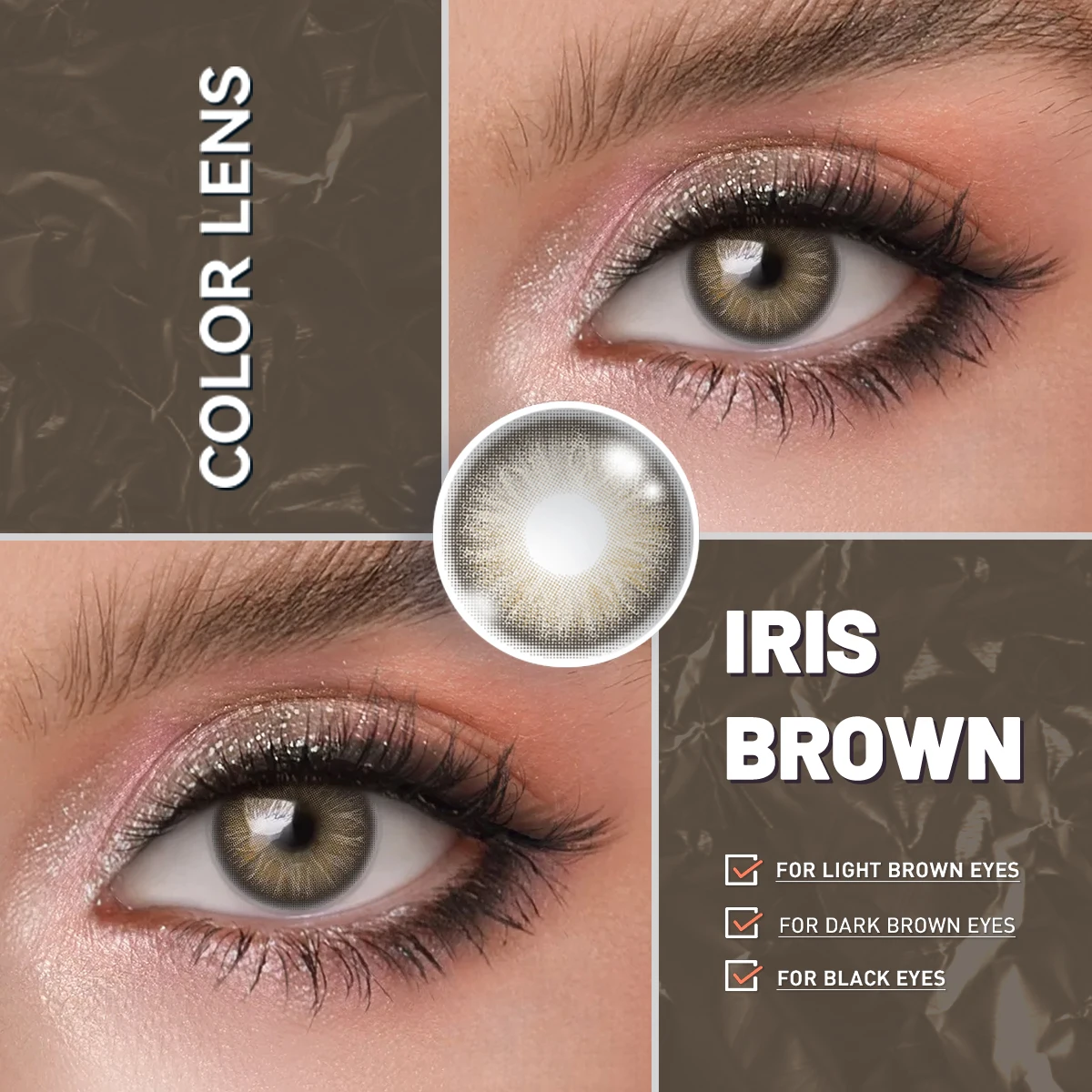 VISUASHOW Iris Blue farbige Kontaktlinsen mit Sehstärke, halbjährlich, für kleine Pupillen, natürliche Make-up-Linsen – Detail 14