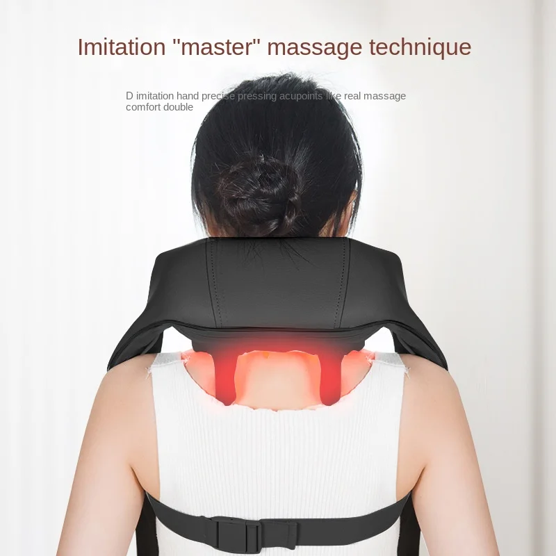 Chal de masaje Cervical Trapezius, modelo de carga de compresa caliente para cuello y hombros, amasamiento doméstico