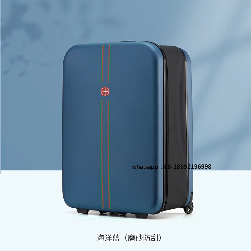 New Folding Trolley Case 24-inch Suitcase for Business Travel and Business Lightweight Foldable Suitcase