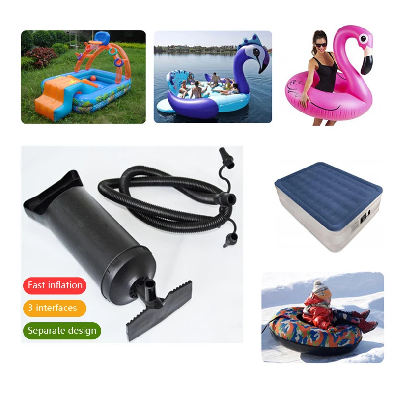 Quick Hand Air Pump Manual Compressor for Inflatable Mattress Swimming Ring Pool Toy Hand-pull Fast Air Filling Inflator Blower