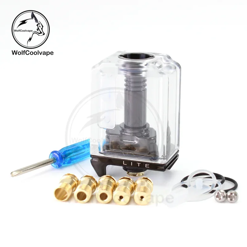 

Wolfcoolvape Monarchy iMobb Lite Style RBA Bridge with Boro Tank for Billet Box BB Mod 6 Air Pins 1–4mm AIO Vaping Kit