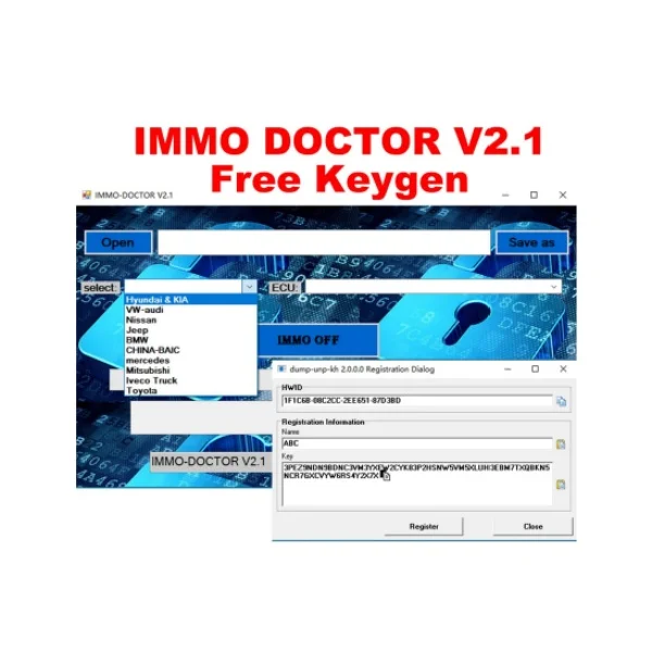 

IMMO DOCTOR V2.1 с неограниченным механизмом KEYGEN Immo Off, программно-чип ECU для Sim2k MT38 ME 17.9.2 MED17.9.8