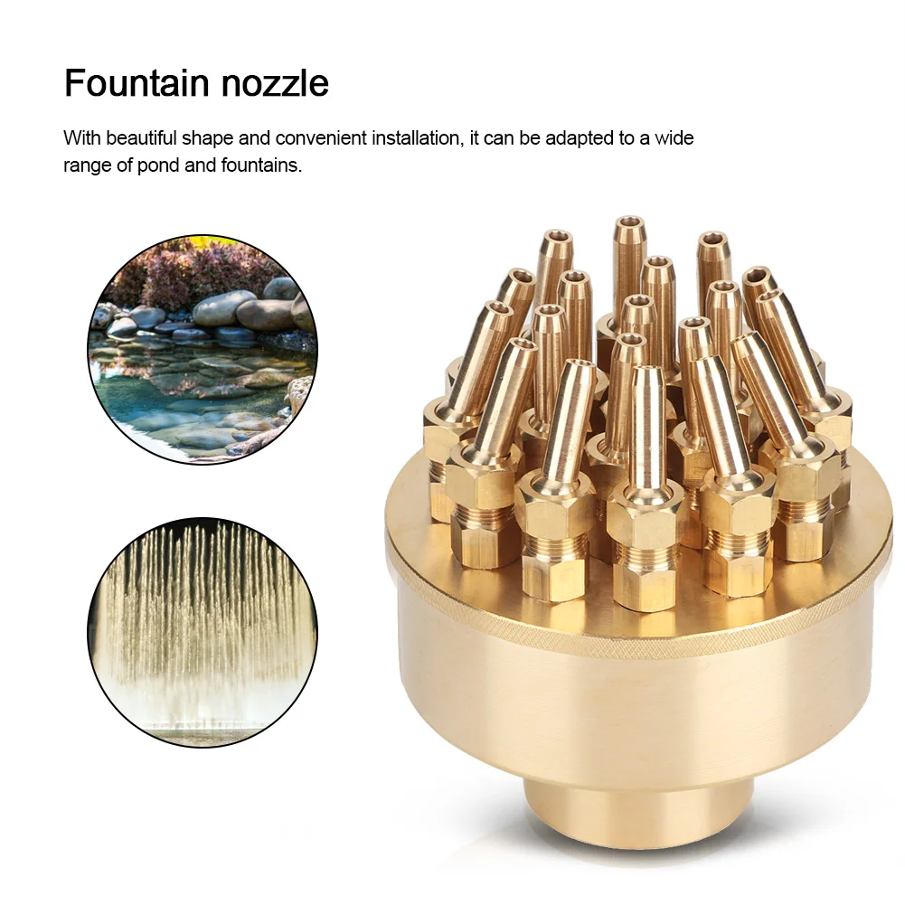

1.5" DN40 3 Layers Brass Fountain Nozzle Sprinklers Spray Head Pond Pool G1‑1/2"
