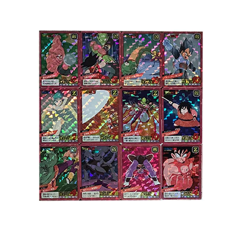 DIY Homemade Dragon Ball 1th Son Goku Piccolo Flash Card  A Set of 38pcs Anime Game Peripheral Collection Christmas Present