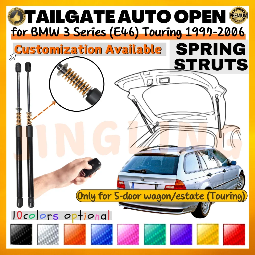 

Qty(2) Trunk Struts with Spring for BMW 3 Series (E46) Touring 1997-2006 Rear Tailgate Boot Lift Supports Shock Absorbers Damper