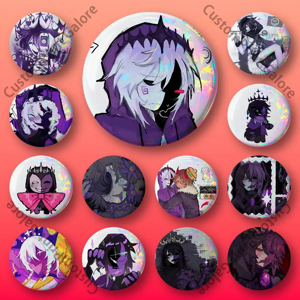 Noli Badges 58 44 32 75 25 mm Enamel Pin Tinplate Round Brooch Cosplay Nijigen Otaku Culture