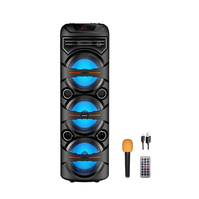 Bluetooth Speakers 8.5Inch X 2 25W Wireless LED Light Party DJ Stage Speakers Multimedia Karaoke Woofer Sound Box Bluetooth